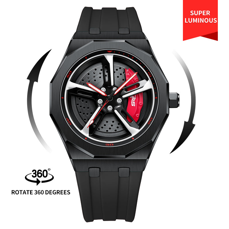 SPINNING CAR RIM WATCH - SUPERCAR COLLECTION