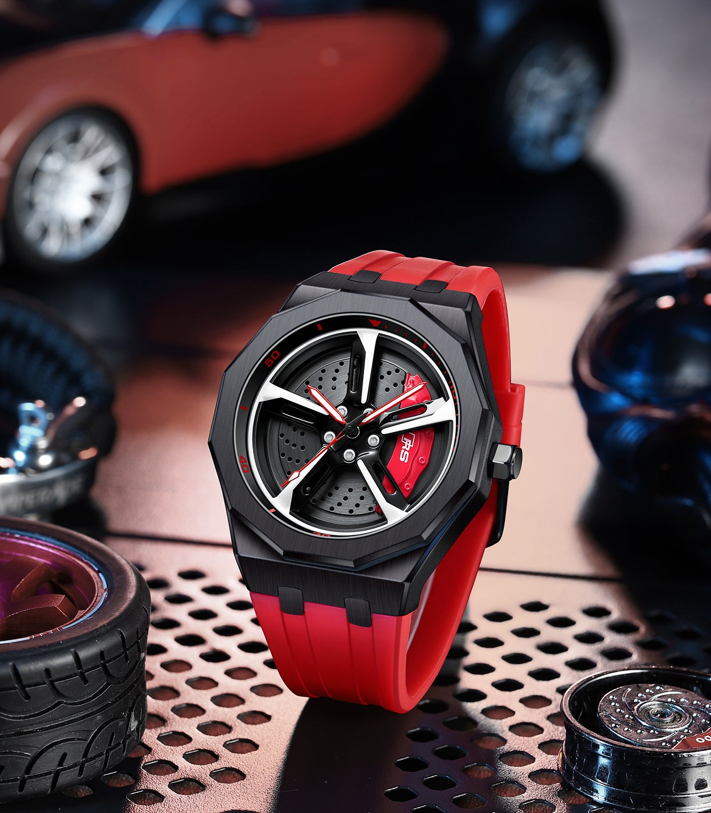 SPINNING CAR RIM WATCH - SUPERCAR COLLECTION