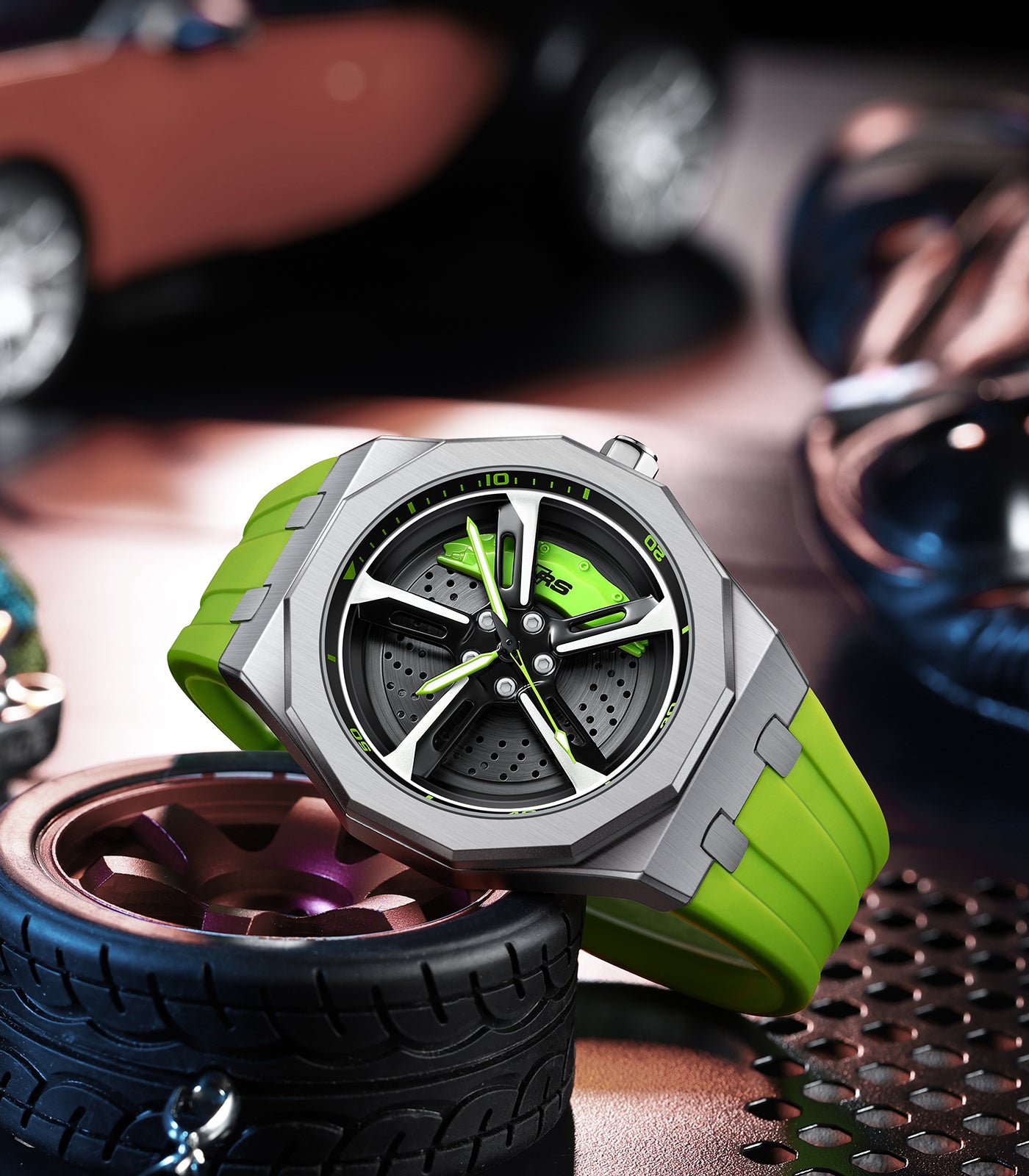 SPINNING CAR RIM WATCH - SUPERCAR COLLECTION