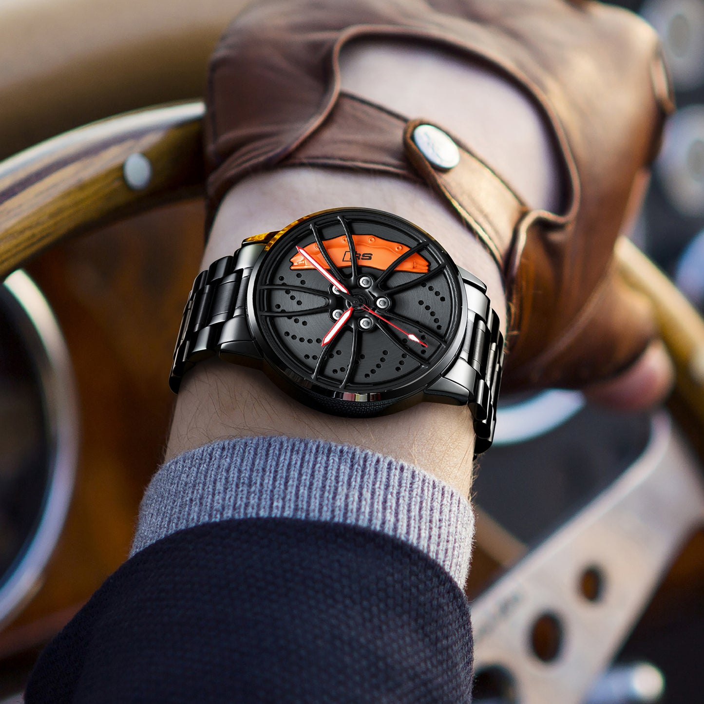 SPINNING CAR RIM WATCH - SUPERCAR COLLECTION