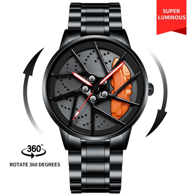 SPINNING CAR RIM WATCH - SUPERCAR COLLECTION