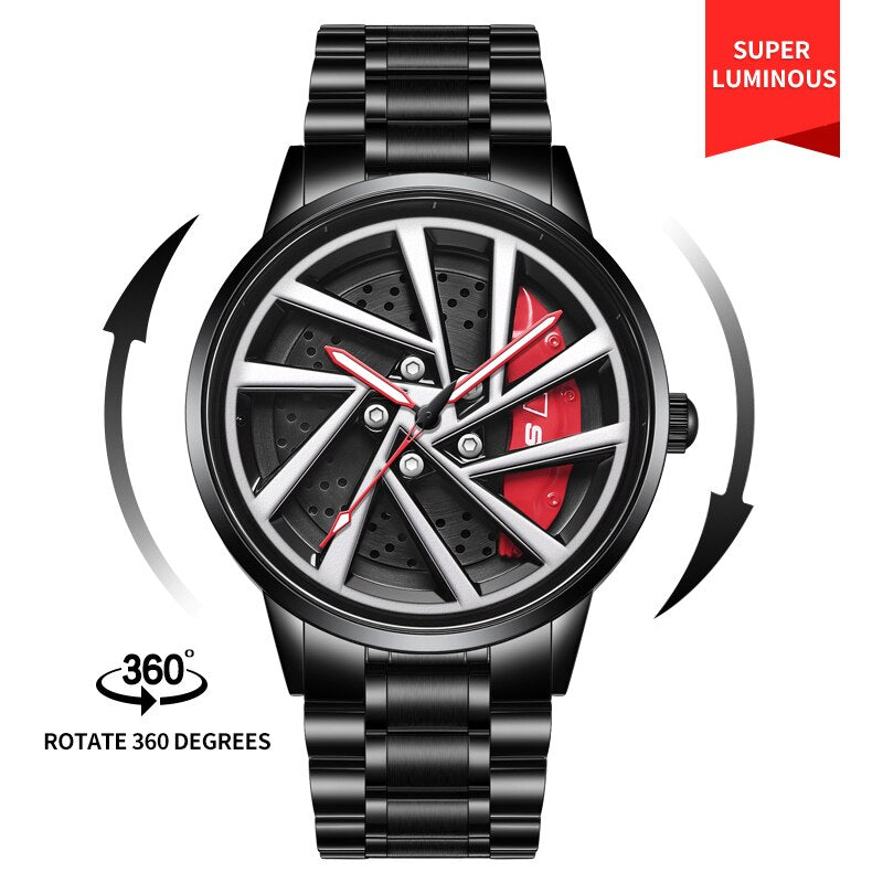 SPINNING CAR RIM WATCH - SUPERCAR COLLECTION