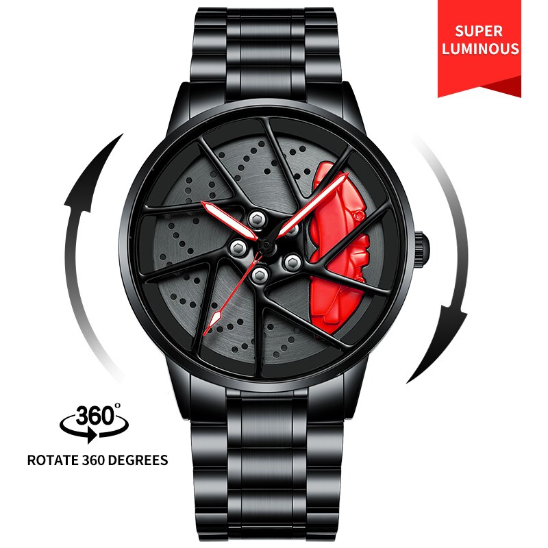 SPINNING CAR RIM WATCH - SUPERCAR COLLECTION