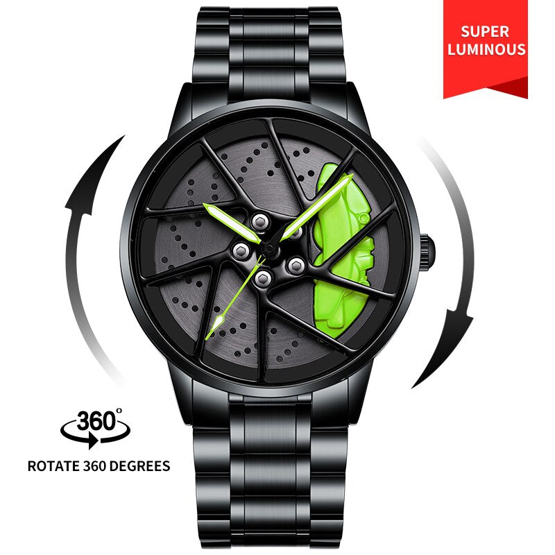 SPINNING CAR RIM WATCH - SUPERCAR COLLECTION