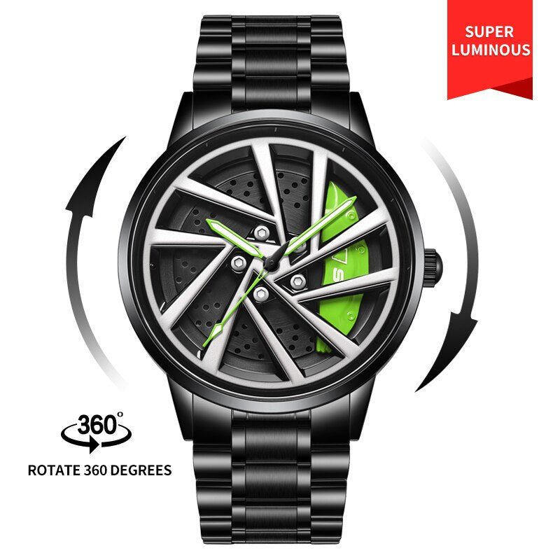 SPINNING CAR RIM WATCH - SUPERCAR COLLECTION