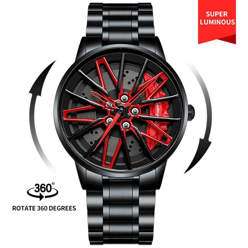 SPINNING CAR RIM WATCH - SUPERCAR COLLECTION