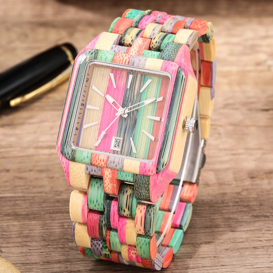 RAINBOW WOODEN WATCH