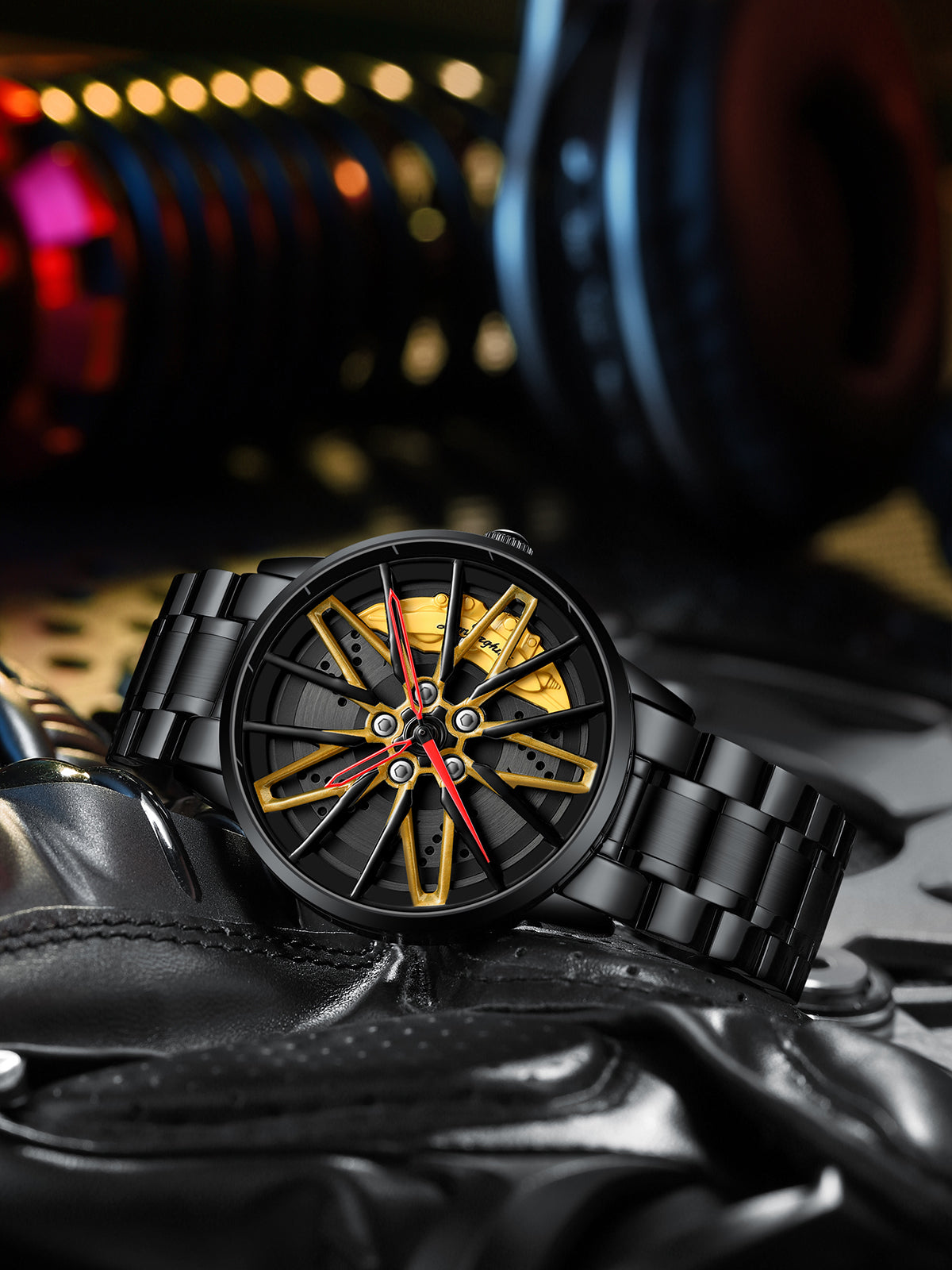 SPINNING CAR RIM WATCH - SUPERCAR COLLECTION