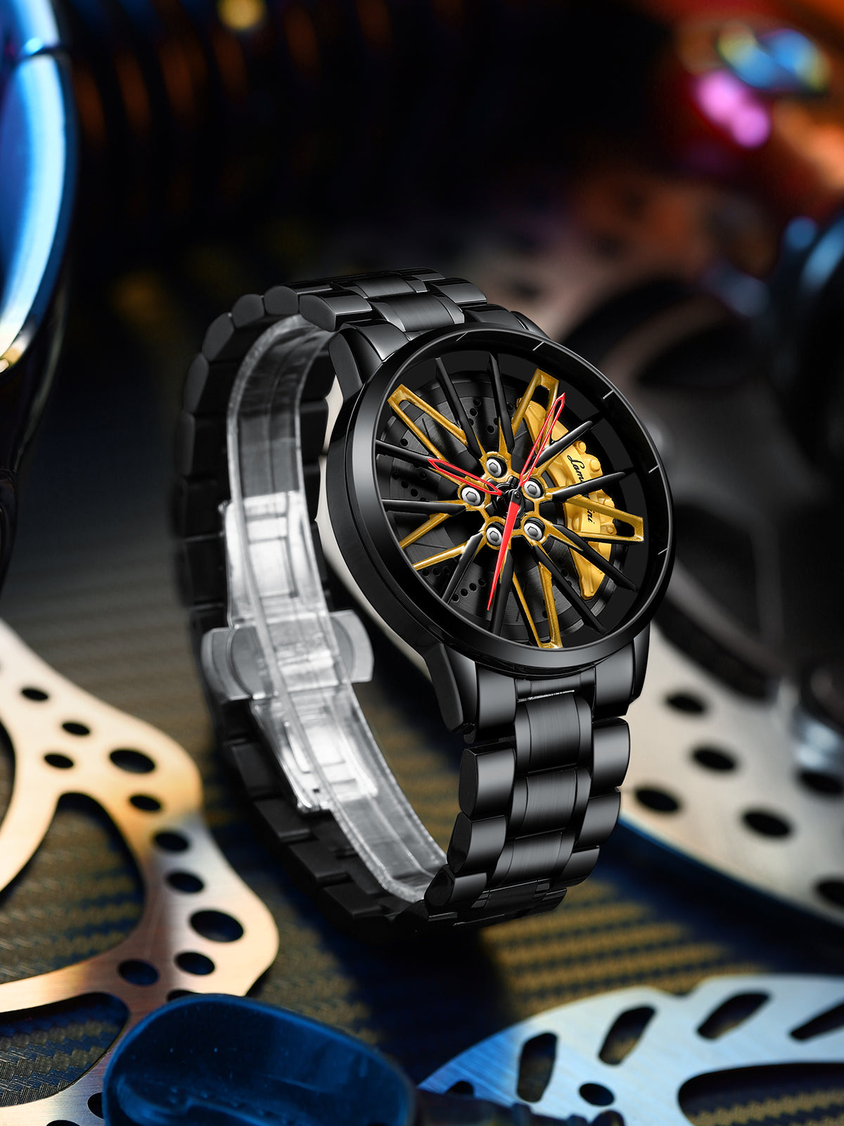 SPINNING CAR RIM WATCH - SUPERCAR COLLECTION