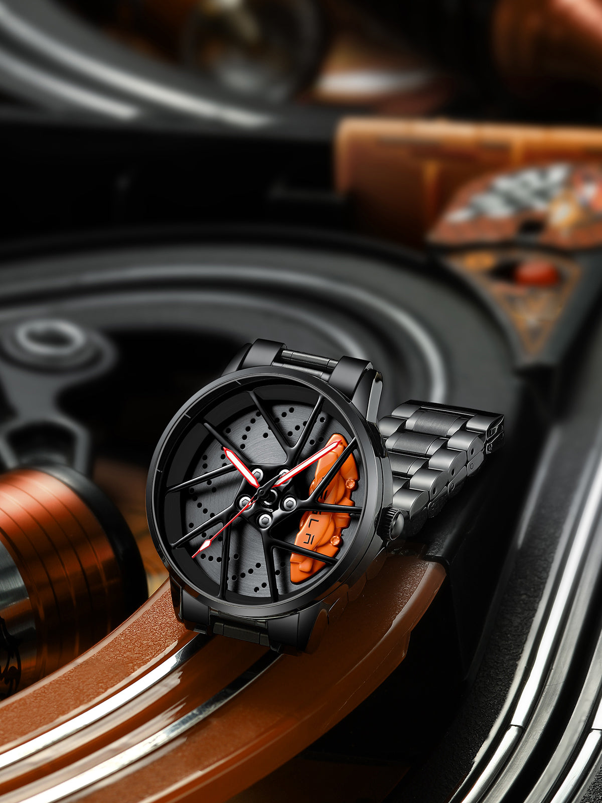 SPINNING CAR RIM WATCH - SUPERCAR COLLECTION