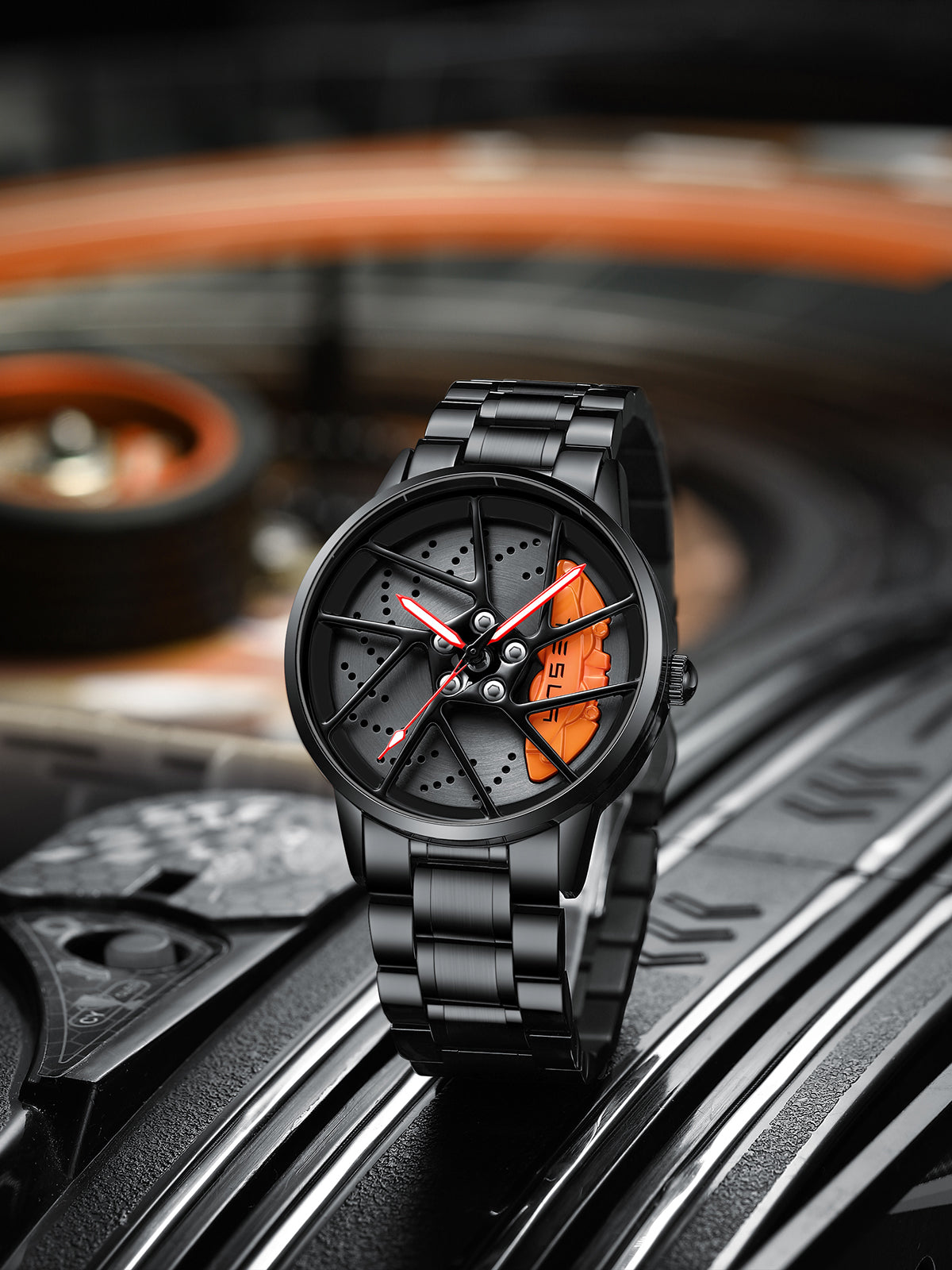 SPINNING CAR RIM WATCH - SUPERCAR COLLECTION