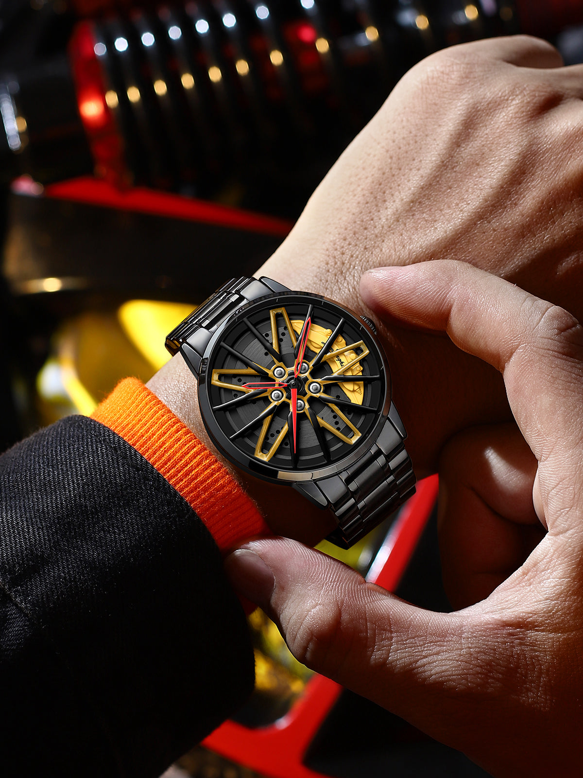 SPINNING CAR RIM WATCH - SUPERCAR COLLECTION