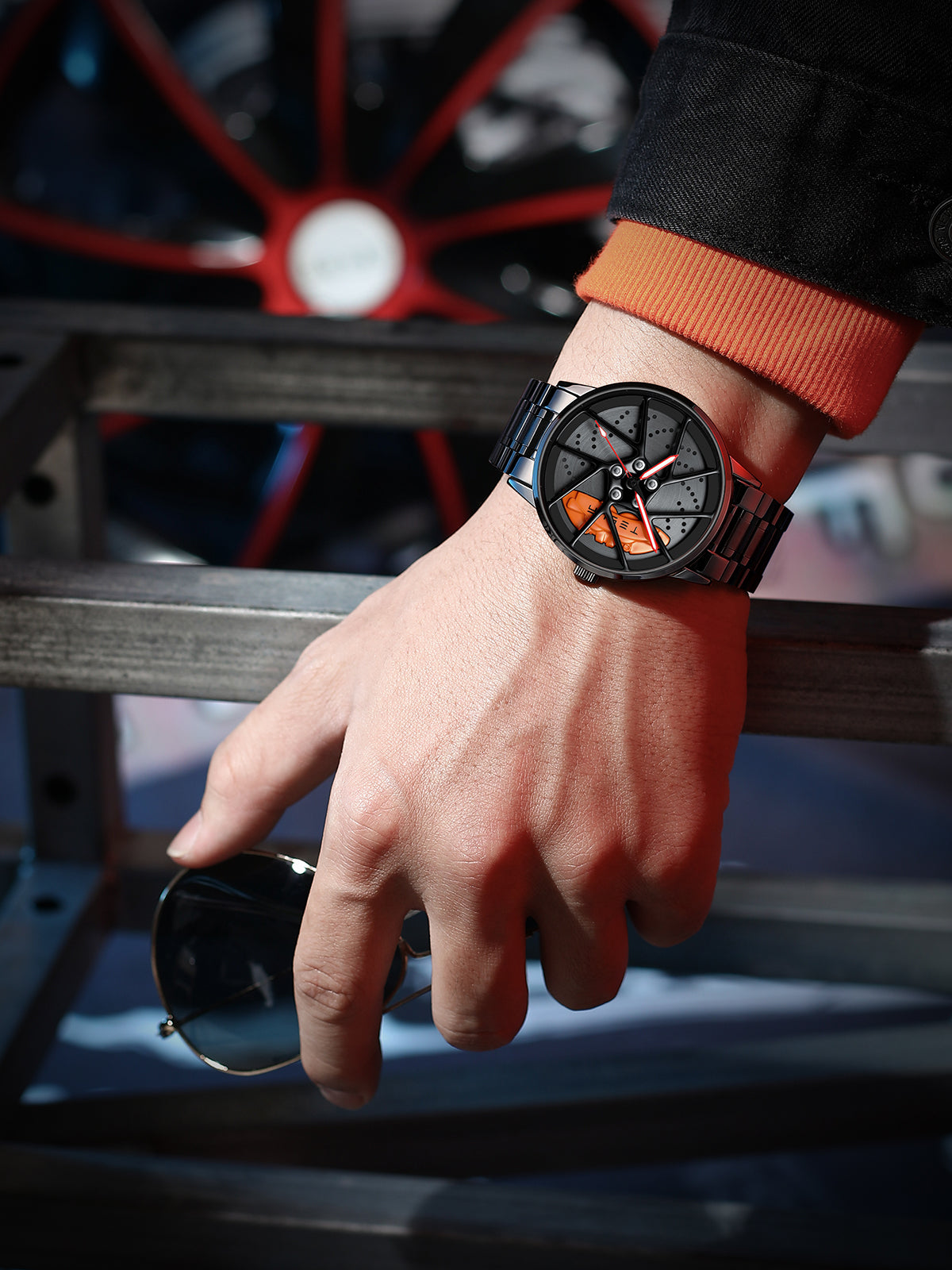 SPINNING CAR RIM WATCH - SUPERCAR COLLECTION