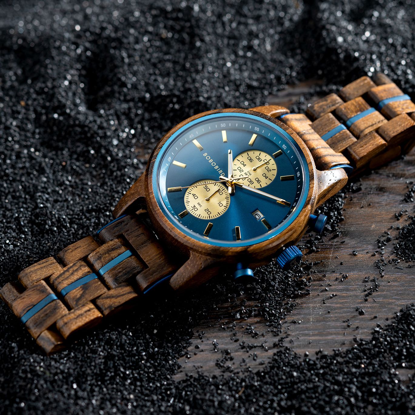 Luxury Quartz Wooden Watch for Men Ebony Full Wood Wristwatch Gift for  Boyfriend | eBay