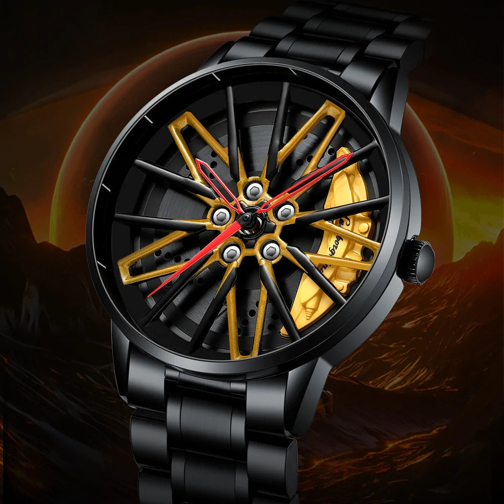 SPINNING CAR RIM WATCH - SUPERCAR COLLECTION