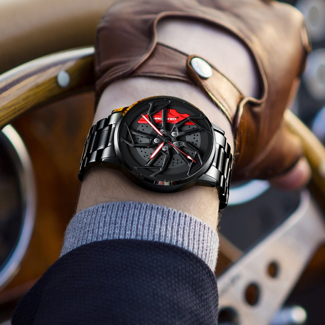 SPINNING CAR RIM WATCH - SUPERCAR COLLECTION