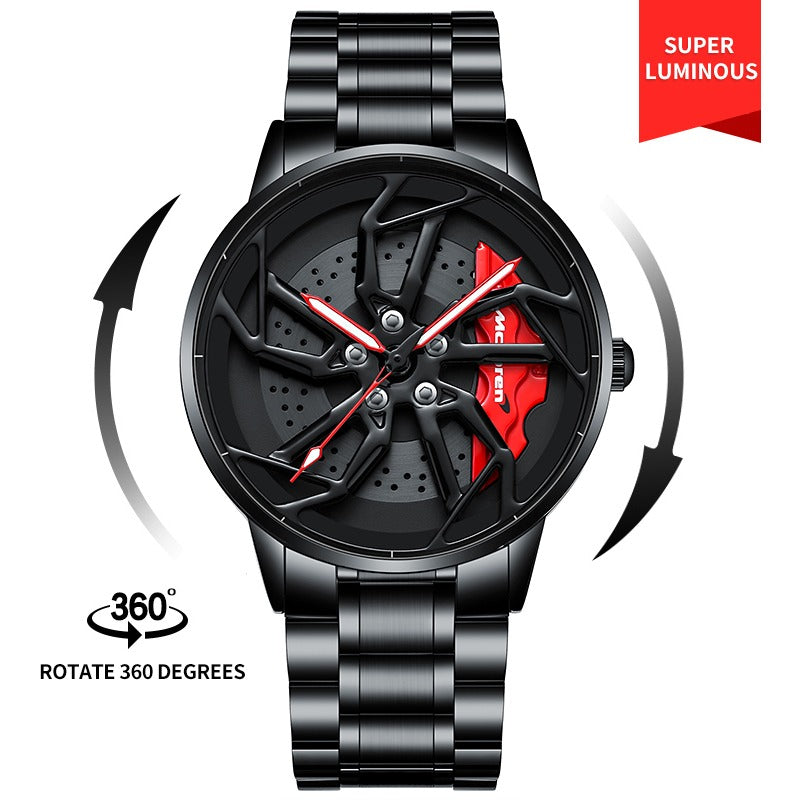 SPINNING CAR RIM WATCH - SUPERCAR COLLECTION