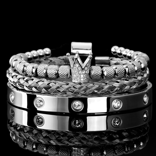 Stainless Steel Crown Bracelet