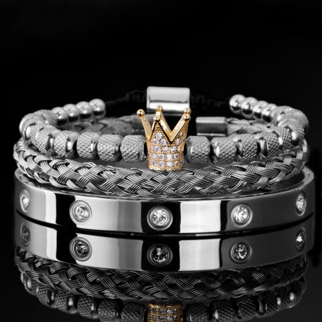 Stainless Steel Crown Bracelet