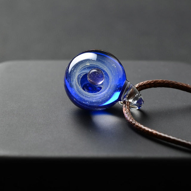 Cosmic Glass Pendant Necklace