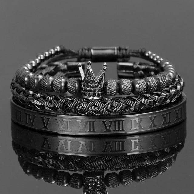 Roman Crown Bracelet Set