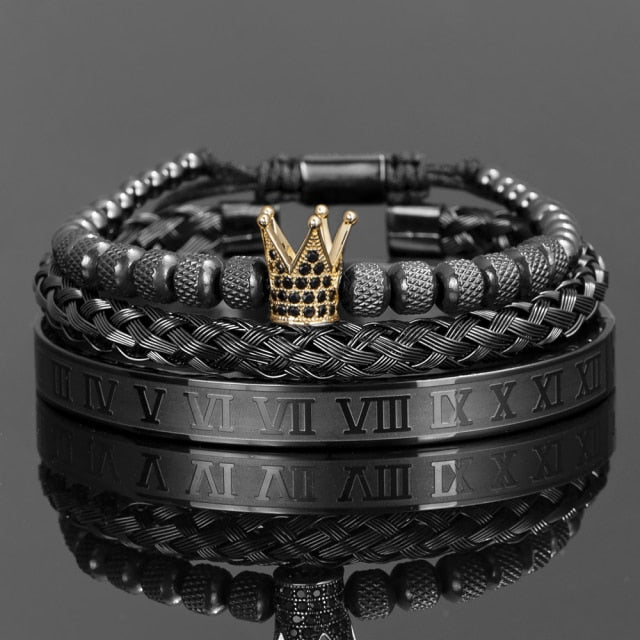 Roman Crown Bracelet Set