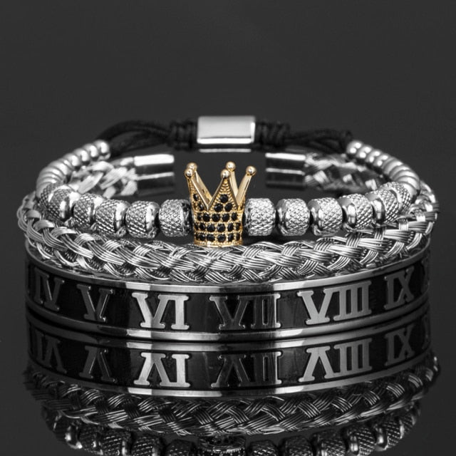 Roman Crown Bracelet Set