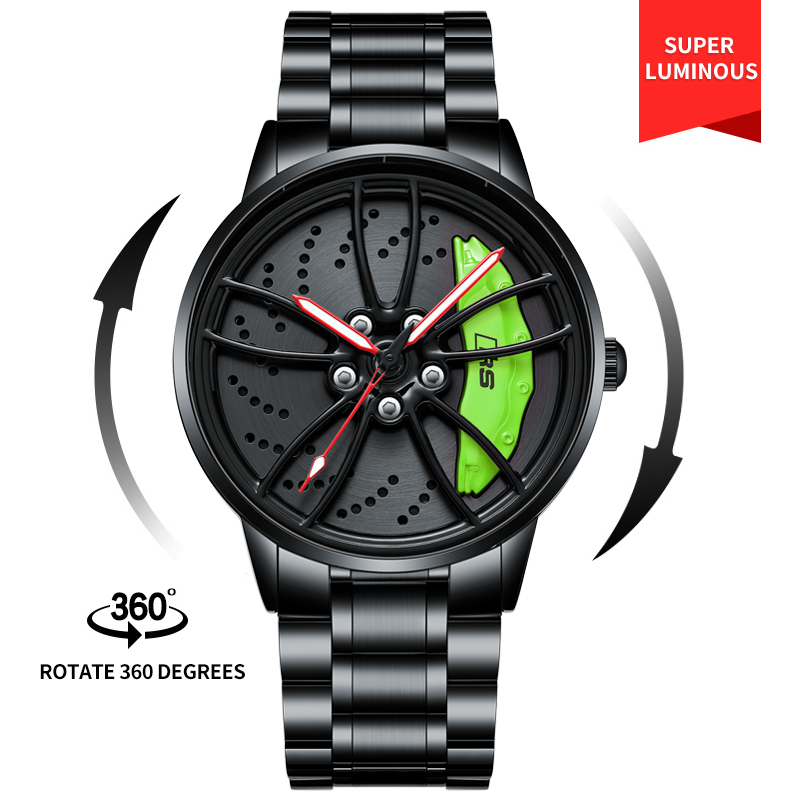 SPINNING CAR RIM WATCH - SUPERCAR COLLECTION