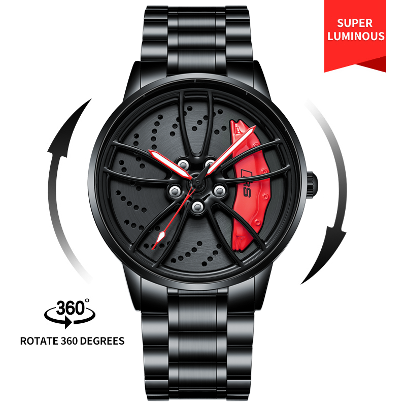 SPINNING CAR RIM WATCH - SUPERCAR COLLECTION